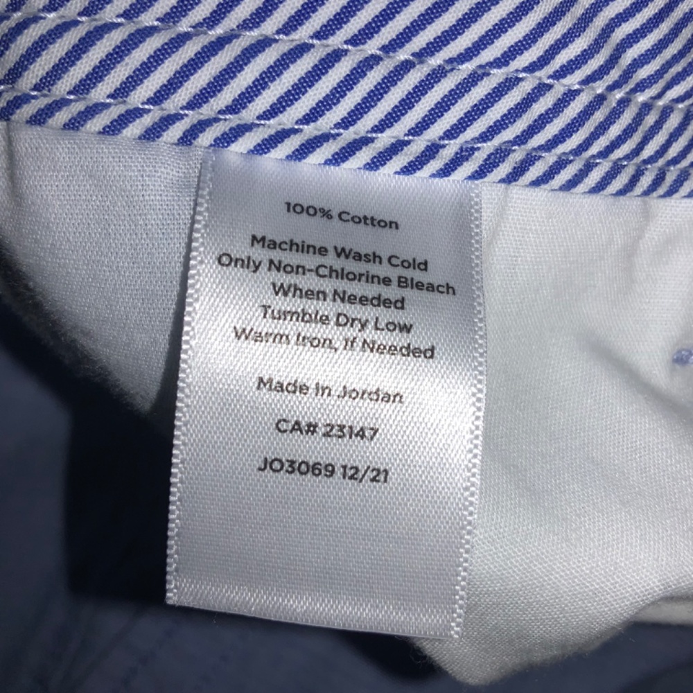 Talbots Relaxed chino pants Sz 6P chambray cotton pockets zip / button - Picture 9 of 9